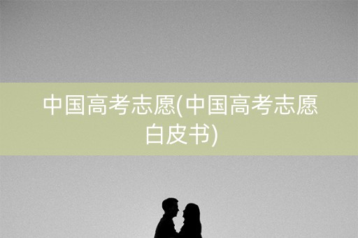中国高考志愿(中国高考志愿白皮书)