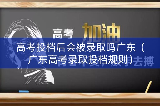 高考投档后会被录取吗广东（广东高考录取投档规则）