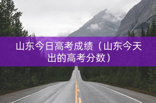 山东今日高考成绩（山东今天出的高考分数）
