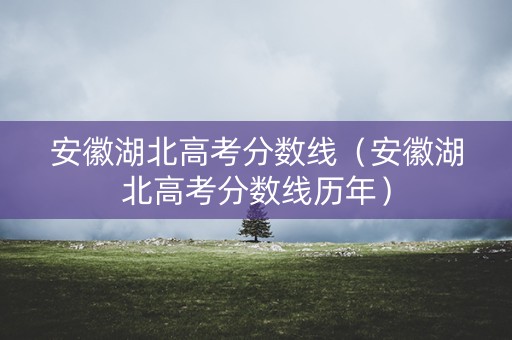 安徽湖北高考分数线（安徽湖北高考分数线历年）