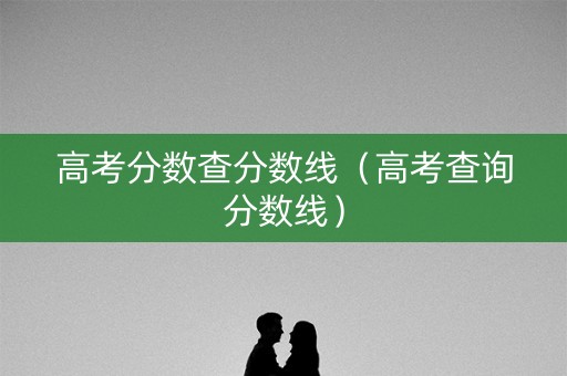 高考分数查分数线（高考查询分数线）