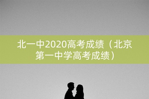 北一中2020高考成绩（北京第一中学高考成绩）