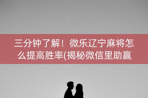 三分钟了解！微乐辽宁麻将怎么提高胜率(揭秘微信里助赢神器)