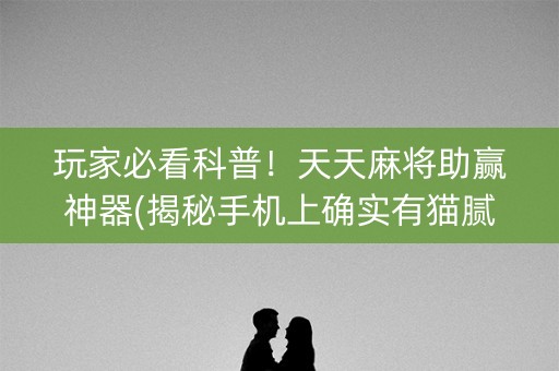 玩家必看科普！天天麻将助赢神器(揭秘手机上确实有猫腻)