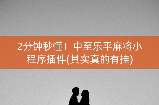 2分钟秒懂！中至乐平麻将小程序插件(其实真的有挂)