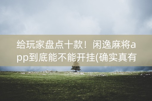 给玩家盘点十款！闲逸麻将app到底能不能开挂(确实真有挂)