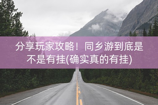 分享玩家攻略！同乡游到底是不是有挂(确实真的有挂)