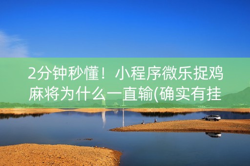 2分钟秒懂！小程序微乐捉鸡麻将为什么一直输(确实有挂)