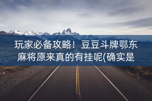 玩家必备攻略！豆豆斗牌鄂东麻将原来真的有挂呢(确实是有挂的)