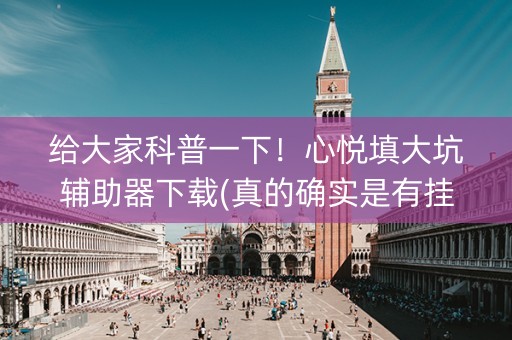 给大家科普一下！心悦填大坑辅助器下载(真的确实是有挂)