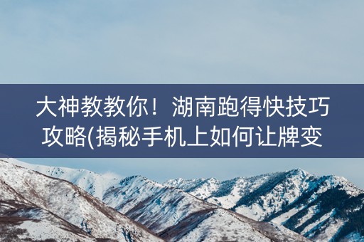 大神教教你！湖南跑得快技巧攻略(揭秘手机上如何让牌变好)