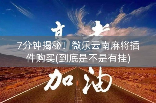 7分钟揭秘！微乐云南麻将插件购买(到底是不是有挂)