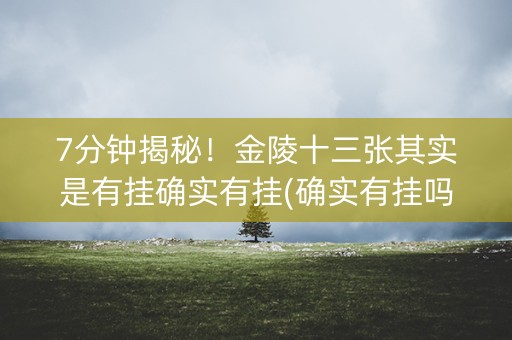 7分钟揭秘！金陵十三张其实是有挂确实有挂(确实有挂吗)
