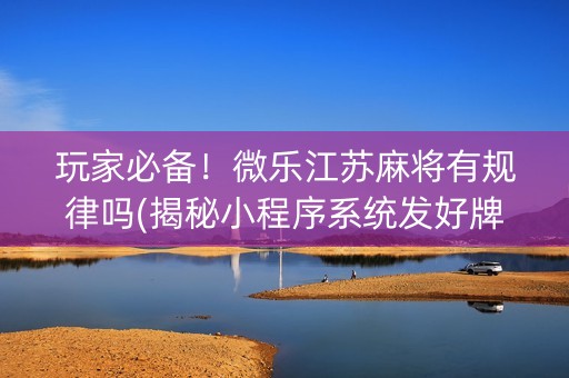 玩家必备！微乐江苏麻将有规律吗(揭秘小程序系统发好牌)