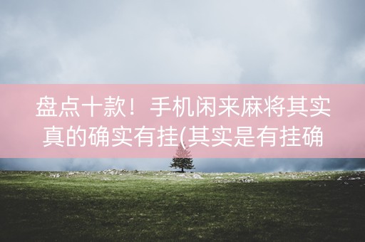 盘点十款！手机闲来麻将其实真的确实有挂(其实是有挂确实有挂)