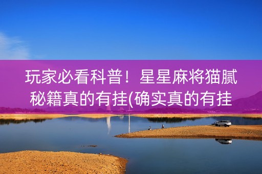 玩家必看科普！星星麻将猫腻秘籍真的有挂(确实真的有挂)