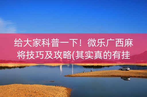 给大家科普一下！微乐广西麻将技巧及攻略(其实真的有挂)