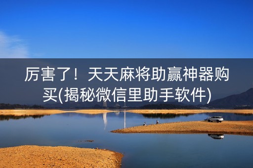 厉害了！天天麻将助赢神器购买(揭秘微信里助手软件)