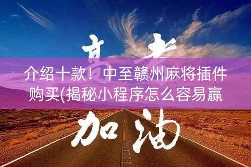 介绍十款！中至赣州麻将插件购买(揭秘小程序怎么容易赢)