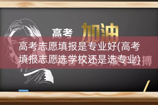 高考志愿填报是专业好(高考填报志愿选学校还是选专业)