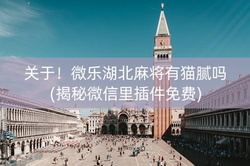 关于！微乐湖北麻将有猫腻吗(揭秘微信里插件免费)