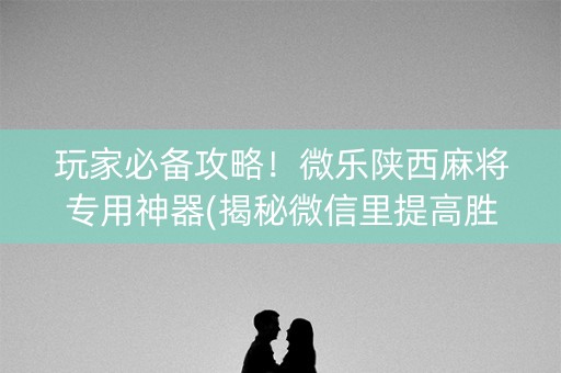 玩家必备攻略！微乐陕西麻将专用神器(揭秘微信里提高胜率)