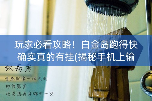 玩家必看攻略！白金岛跑得快确实真的有挂(揭秘手机上输赢规律)