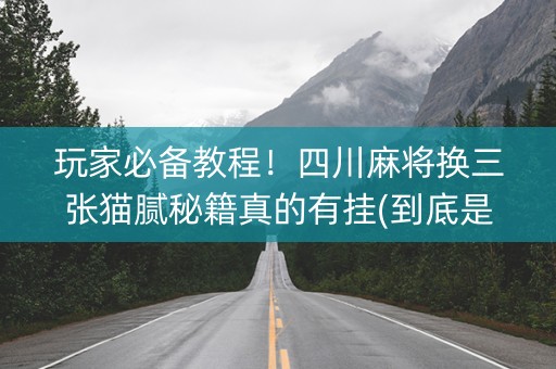 玩家必备教程！四川麻将换三张猫腻秘籍真的有挂(到底是不是有挂)