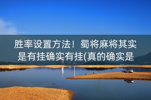胜率设置方法！蜀将麻将其实是有挂确实有挂(真的确实是有挂)