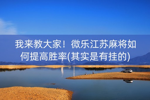 我来教大家！微乐江苏麻将如何提高胜率(其实是有挂的)