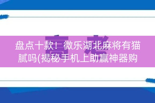 盘点十款！微乐湖北麻将有猫腻吗(揭秘手机上助赢神器购买)
