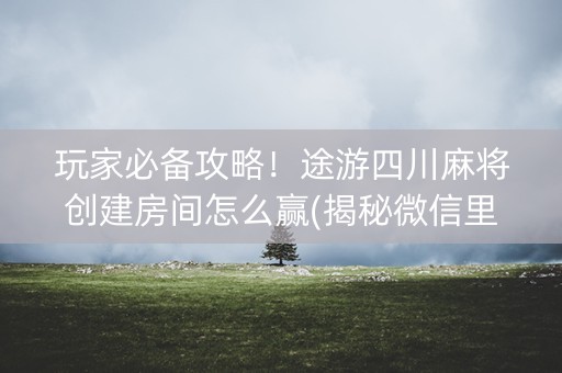 玩家必备攻略！途游四川麻将创建房间怎么赢(揭秘微信里专用神器)