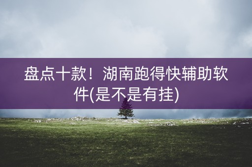 盘点十款！湖南跑得快辅助软件(是不是有挂)