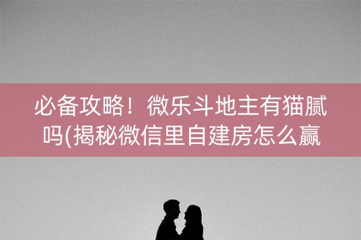 必备攻略！微乐斗地主有猫腻吗(揭秘微信里自建房怎么赢)