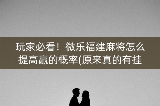 玩家必看！微乐福建麻将怎么提高赢的概率(原来真的有挂)