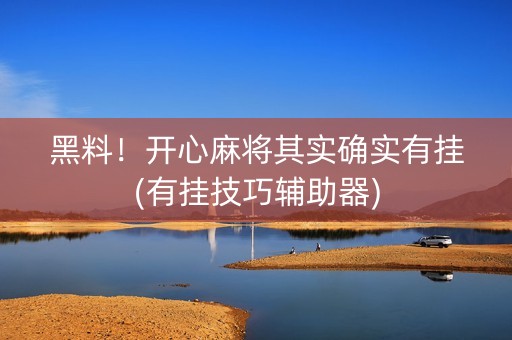 黑料！开心麻将其实确实有挂(有挂技巧辅助器)