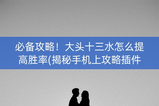 必备攻略！大头十三水怎么提高胜率(揭秘手机上攻略插件)