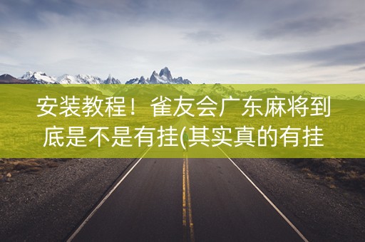 安装教程！雀友会广东麻将到底是不是有挂(其实真的有挂)