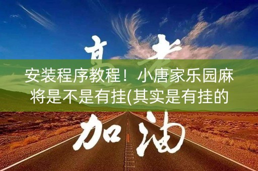 安装程序教程！小唐家乐园麻将是不是有挂(其实是有挂的)