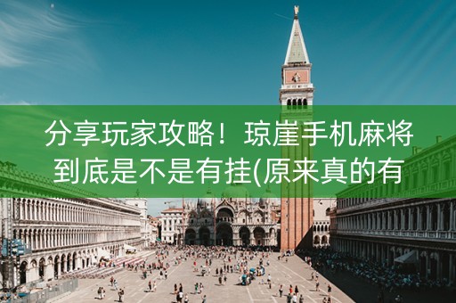 分享玩家攻略！琼崖手机麻将到底是不是有挂(原来真的有挂)