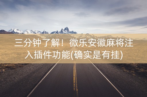 三分钟了解！微乐安徽麻将注入插件功能(确实是有挂)
