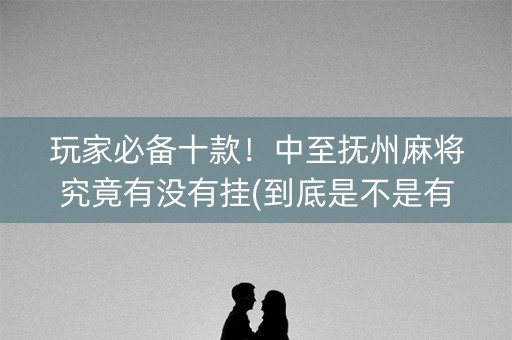 玩家必备十款！中至抚州麻将究竟有没有挂(到底是不是有挂)