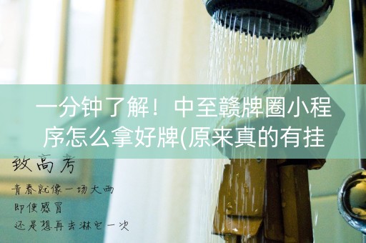 一分钟了解！中至赣牌圈小程序怎么拿好牌(原来真的有挂)