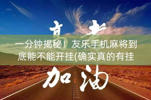 一分钟揭秘！友乐手机麻将到底能不能开挂(确实真的有挂)