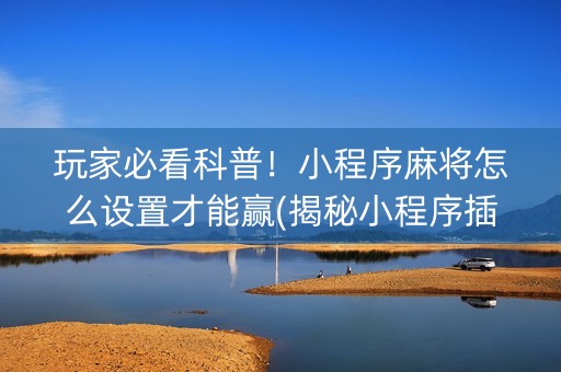 玩家必看科普！小程序麻将怎么设置才能赢(揭秘小程序插件免费)