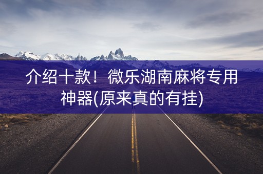 介绍十款！微乐湖南麻将专用神器(原来真的有挂)