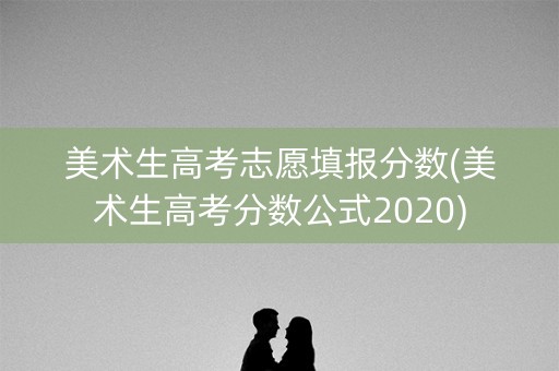 美术生高考志愿填报分数(美术生高考分数公式2020)