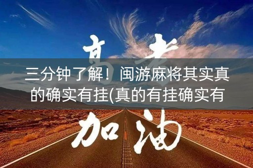 三分钟了解！闽游麻将其实真的确实有挂(真的有挂确实有挂)