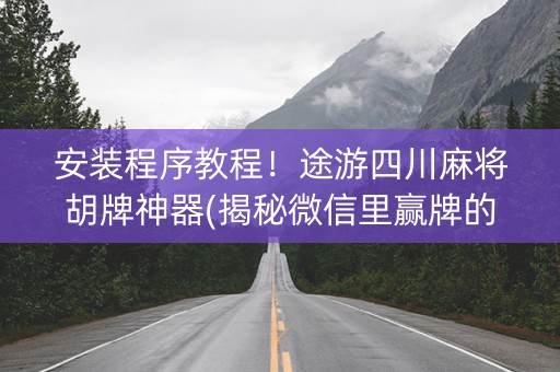 安装程序教程！途游四川麻将胡牌神器(揭秘微信里赢牌的技巧)