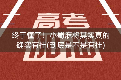 终于懂了！小蜀麻将其实真的确实有挂(到底是不是有挂)